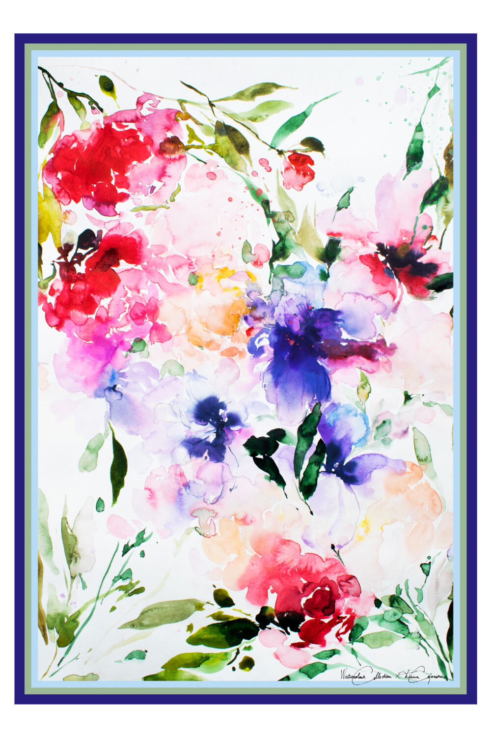 Bufanda pequeña Royal Irises - dianacojocaru.es