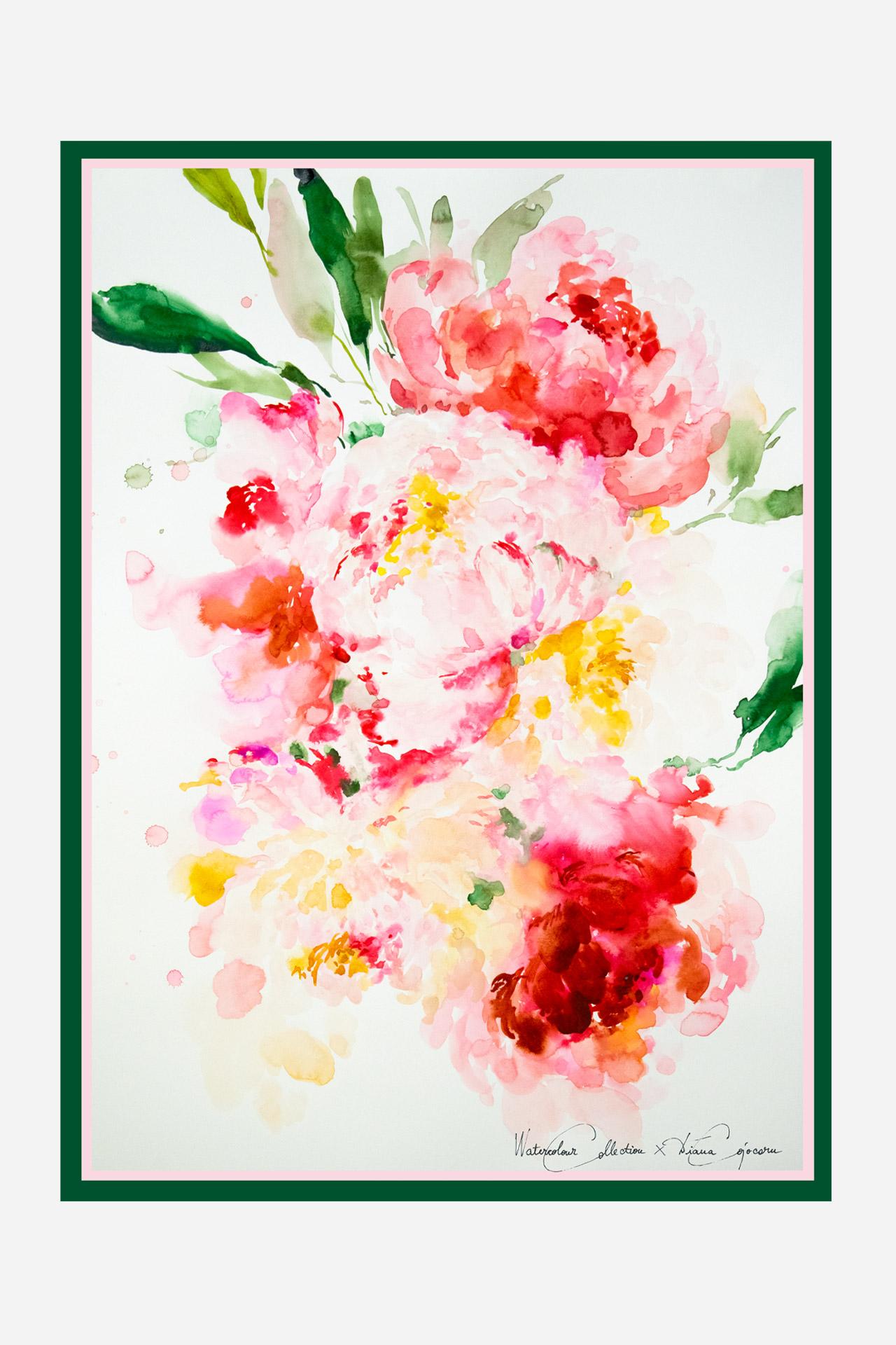 Bufanda Peonies Blast Pequeña - dianacojocaru.es